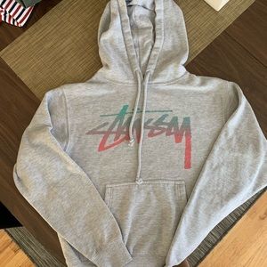 Stussy hoodie with multi-colored logo